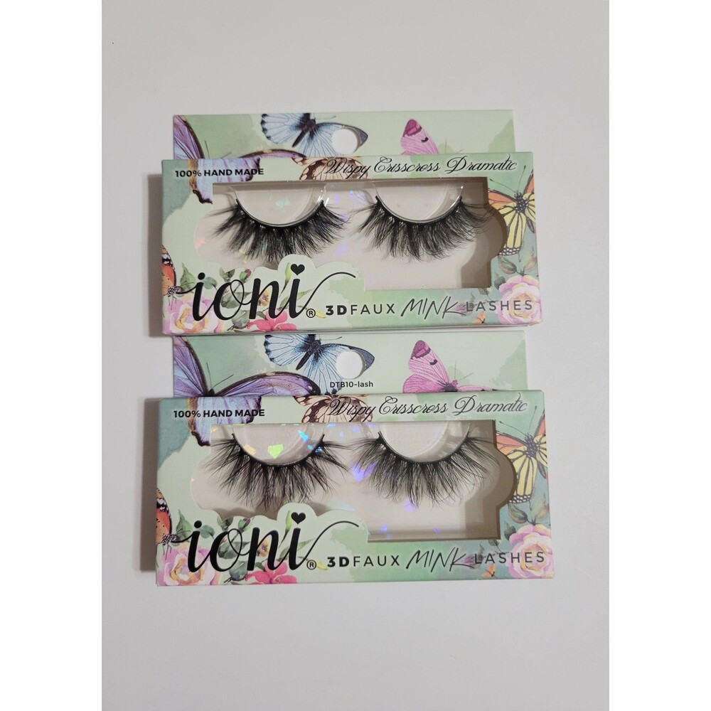 Ioni Lash Bundle Set Of 2 Wispy Crisscross Dramatic Eyelash Falsies